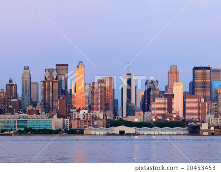 New York City Manhattan sunset panorama 10453453