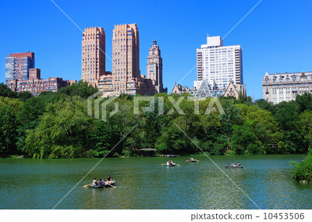 Central Park with boat in lake Central Park with boat in lake 10453506