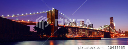 New York City Brooklyn Bridge panorama 10453665