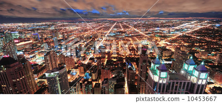 Chicago urban skyline panorama 10453667
