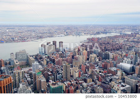 Brooklyn skyline Arial view from New York City Manhattan 10453800