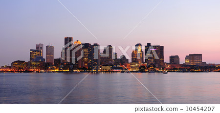Boston downtown panorama at dusk Boston downtown panorama at dusk 10454207