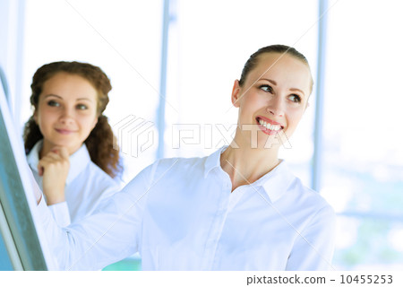 businessmen discussing a joint task businessmen discussing a joint task 10455253