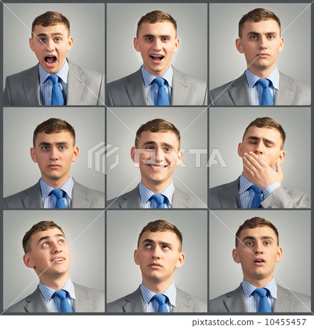 Collage of different photos of the young man 10455457