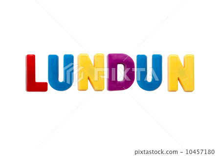 Letter magnets LUNDUN isolated on white 10457180