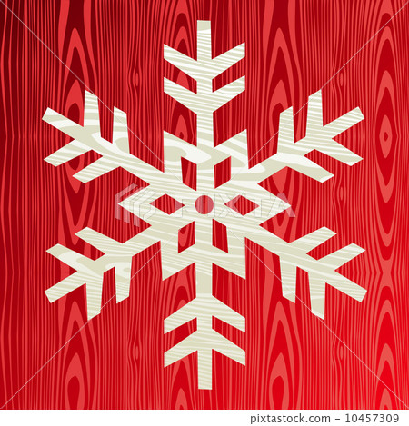 Christmas wooden snowflake greeting card - Stock Illustration [10457309 ...