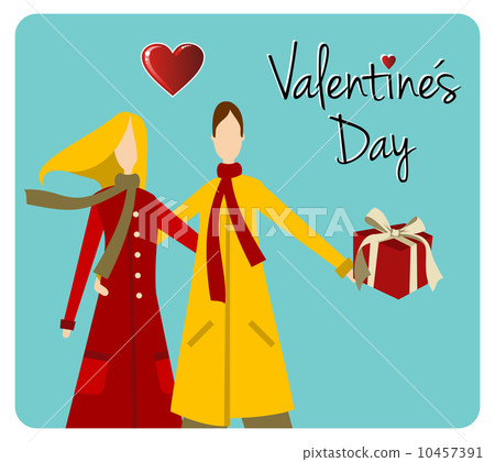 Happy Couple Valentines day greeting card Happy Couple Valentines day greeting card 10457391