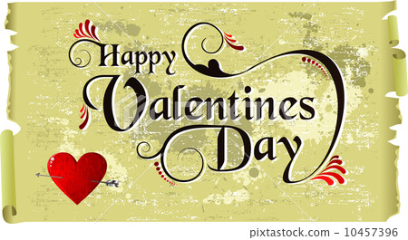Happy Valentines day vintage background 10457396
