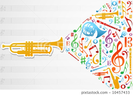Love for music concept illustration background 10457433
