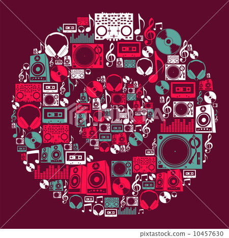 Dj Music icons disc Dj Music icons disc 10457630