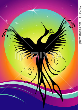 Phoenix bird silhouette re-birth Phoenix bird silhouette re-birth 10457670