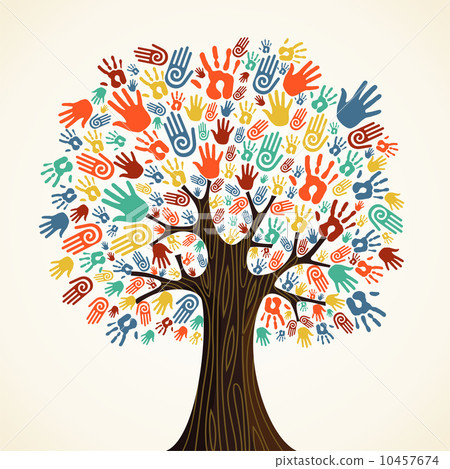 Isolated diversity tree hands 10457674