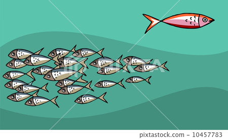 Fish Swimming Against The Tide 10457783