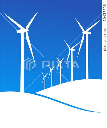 Eco windmills illustration 10457796