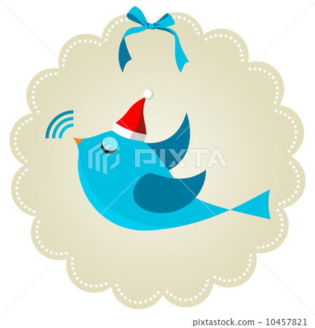 Twitter bird at Christmas time Twitter bird at Christmas time 10457821