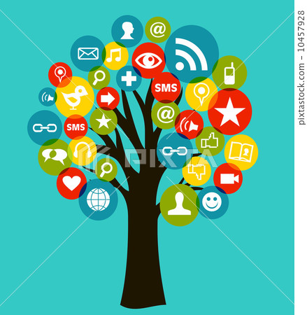 Social media networks business tree 10457928