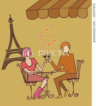 Couple in Paris couple celebrating with champagne Couple in Paris couple celebrating with champagne 10457929