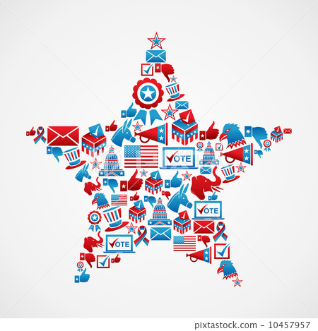 US elections icons star shape - Stock Illustration [10457957] - PIXTA