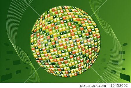 Green environment apps world background Green environment apps world background 10458002