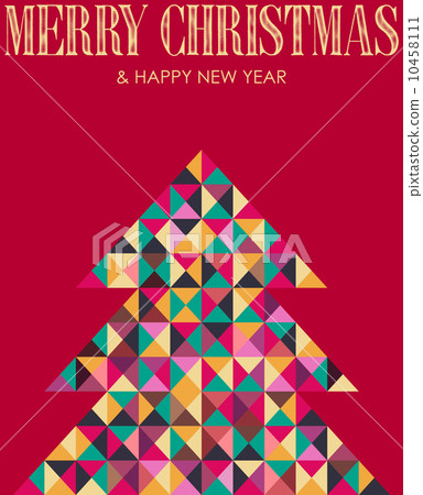 Retro mosaic Christmas pine tree Retro mosaic Christmas pine tree 10458111