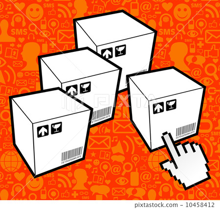 Logistic box icon Logistic box icon 10458412
