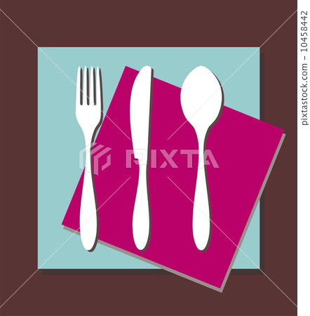 Fork, knife and spoon tablecloth Fork, knife and spoon tablecloth 10458442