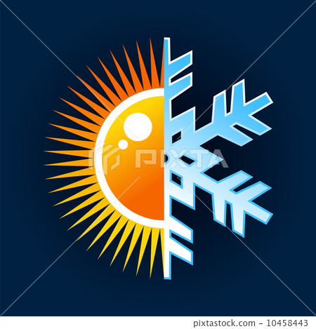 Hot and cold temperature symbol Hot and cold temperature symbol 10458443