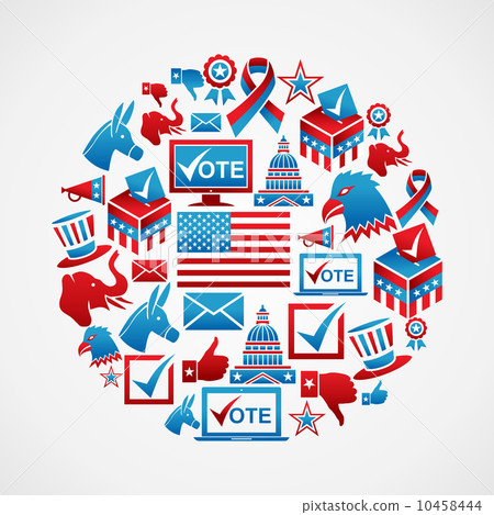 US elections icons circle 10458444