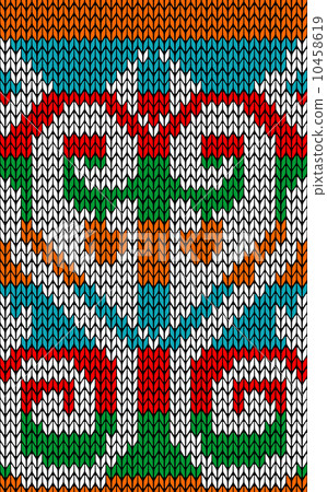 Knitted traditional colors pattern 10458619