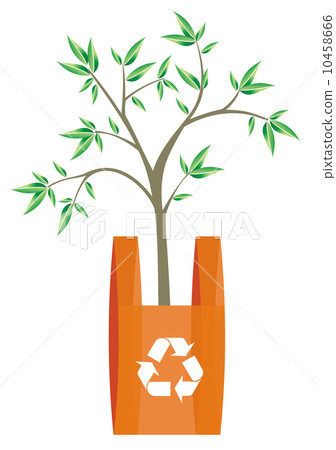 Recycling bag with tree inside 10458666