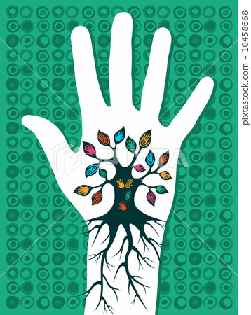 Go green hand tree 10458668