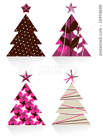 Christmas trees made with different textures design 10458686