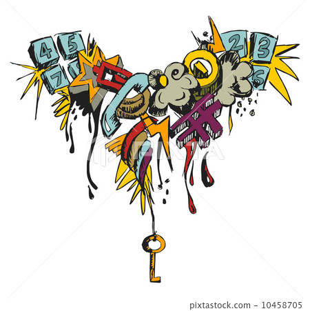 Colorful grunge grafitti 10458705