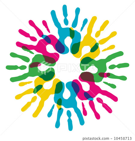 Multicolor diversity hands circle Multicolor diversity hands circle 10458713