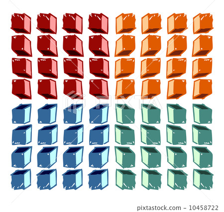 Colorful cubes pattern - Stock Illustration [10458722] - PIXTA