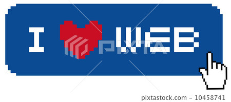 I love web label with icon hand 10458741
