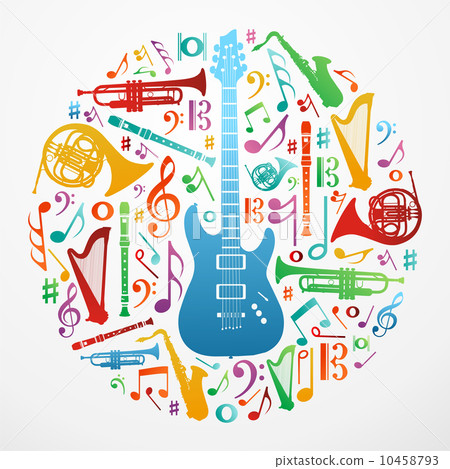 Love for music concept illustration background Love for music concept illustration background 10458793