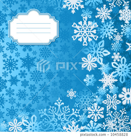 Blue Christmas snowflakes background greeting card - Stock Illustration ...
