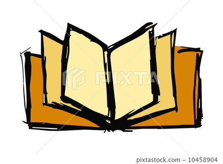 Open book illustration 10458904