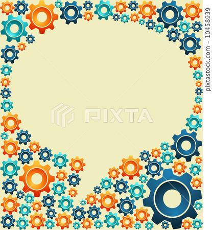 Social media gear bubble 10458939