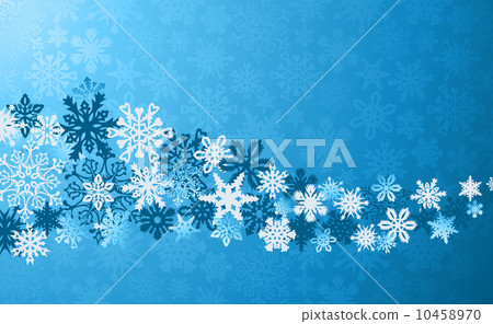 Christmas blue snowflakes background - Stock Illustration [10458970 ...