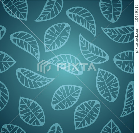 Elegant blue leaves seamless pattern Elegant blue leaves seamless pattern 10459113
