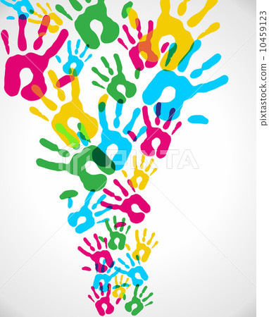 Multicolor diversity hands splash 10459123