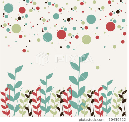 Floral and bubbles background 10459322