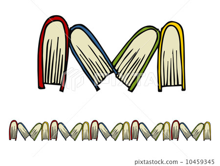 Hand drawn books pattern 10459345