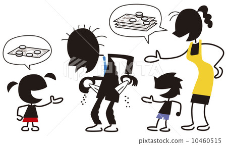 Poor poor father getting money from family 10460515