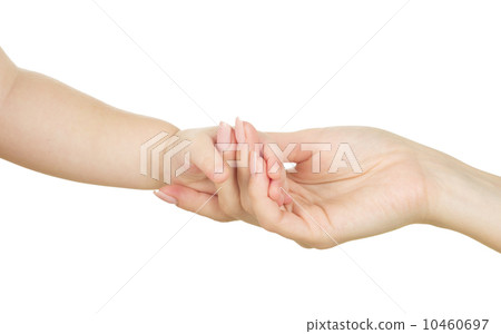 Baby hand holding mother hand Baby hand holding mother hand 10460697