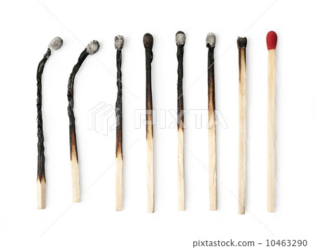Set of burnt match 10463290