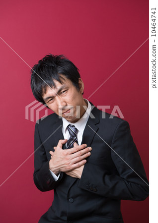 A businessman with a red background 10464741