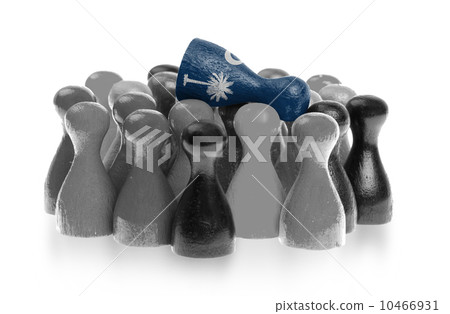 One unique pawn on top of common pawns 10466931